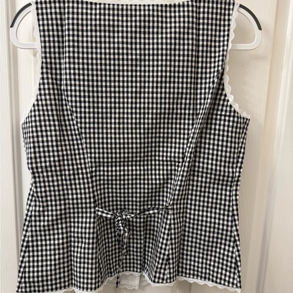Reformation Amela Linen Top Remy Check
Gingham Black White - Picture 7 of 15